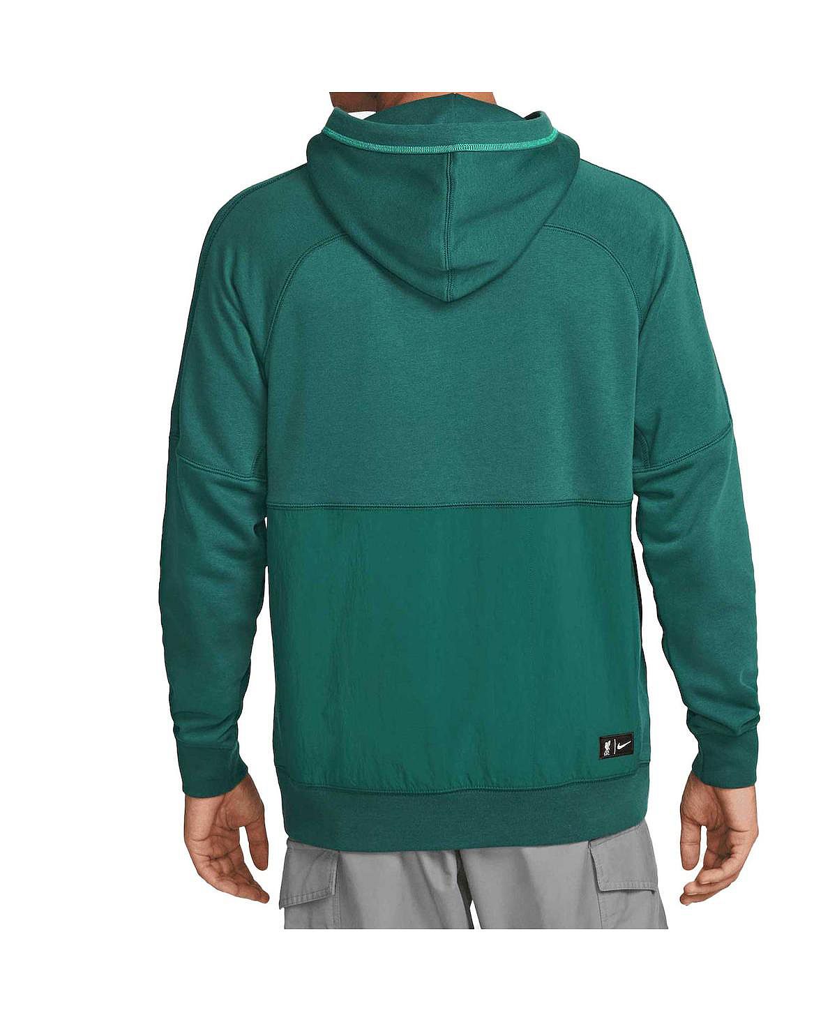 liverpool travel nike men's turquoise fleece hoodie, turquoise