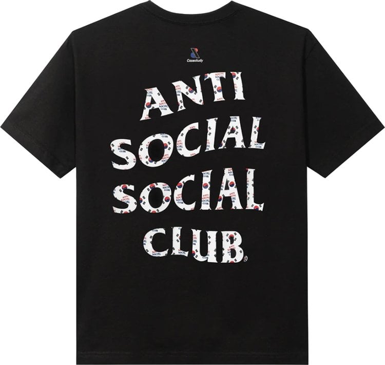 Anti Social Social Club x Case Study Flag Tee 'Black', black