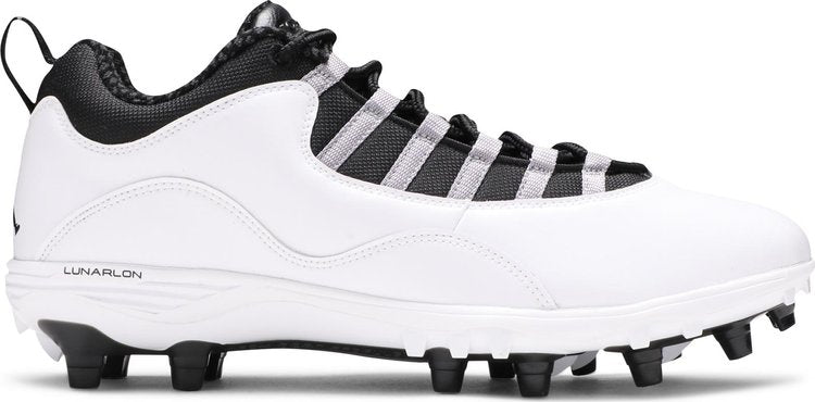 Air Jordan 10 TD Low Steel Gray Cleats, White