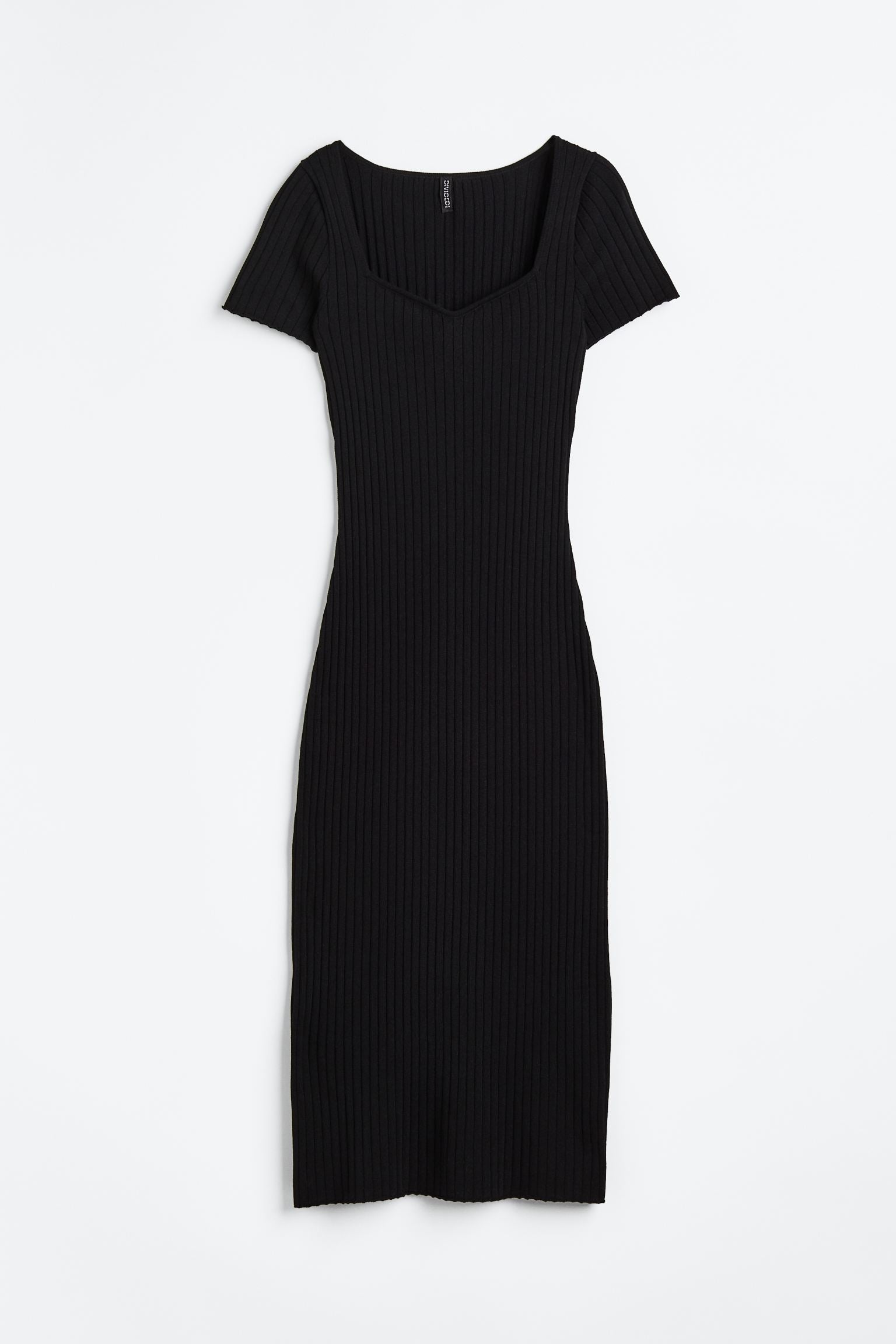 H&M Rib-knit Bodycon dress, black