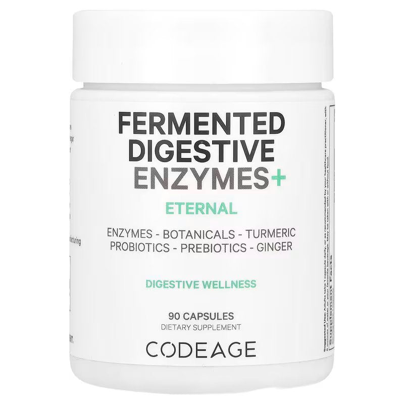 Codeage, Fermented Digestive Enzymes with Probiotics & Prebiotics, Vegan, 90 Capsules