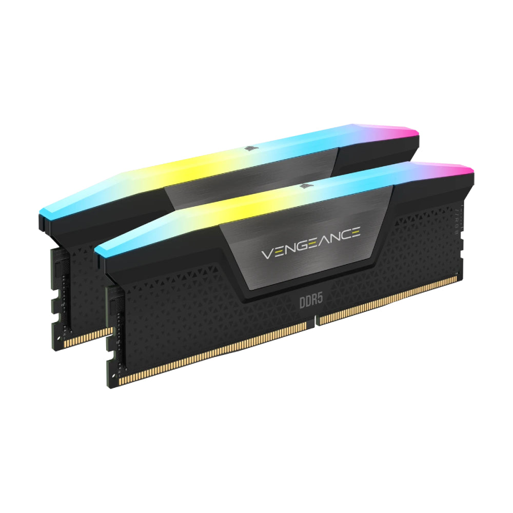 CORSAIR Vengeance RGB RAM, 64 GB DDR5 (2x32 GB), 6600 MHz, CL32, CMH64GX5M2B6600C32, black