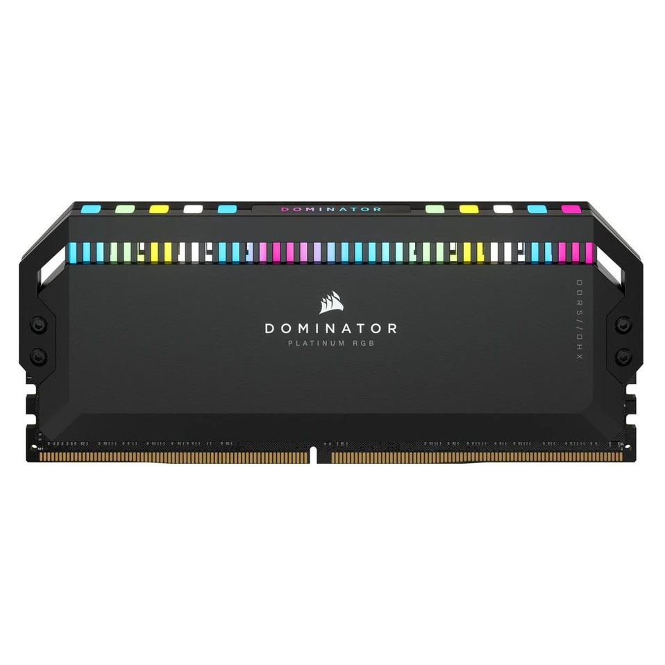 Corsair DOMINATOR PLATINUM RGB memory module, 32 GB DDR5 (2x16GB), 5200 MHz, CL40, CMT32GX5M2B5200C40, black