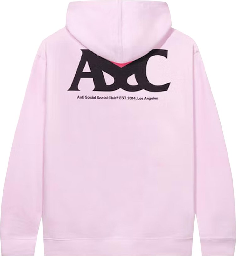 Anti Social Social Club Negative Space Hoodie 'Pink', pink