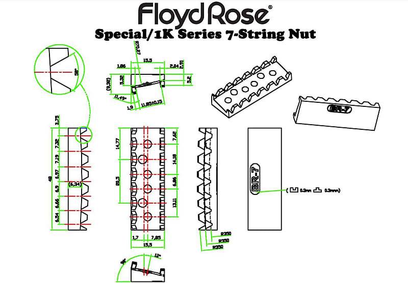 Floyd Rose Special Series 7-string tremolo, chrome