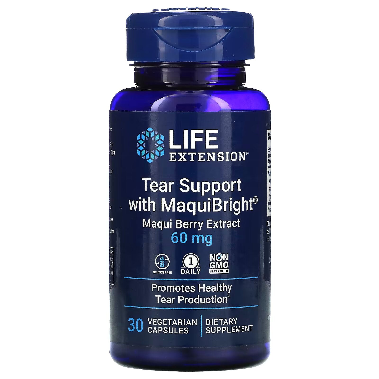 Life Extension, tear gland support with Maqui  Bright Chilean aristotelia extract, 60 mg, 30 vegetable capsules