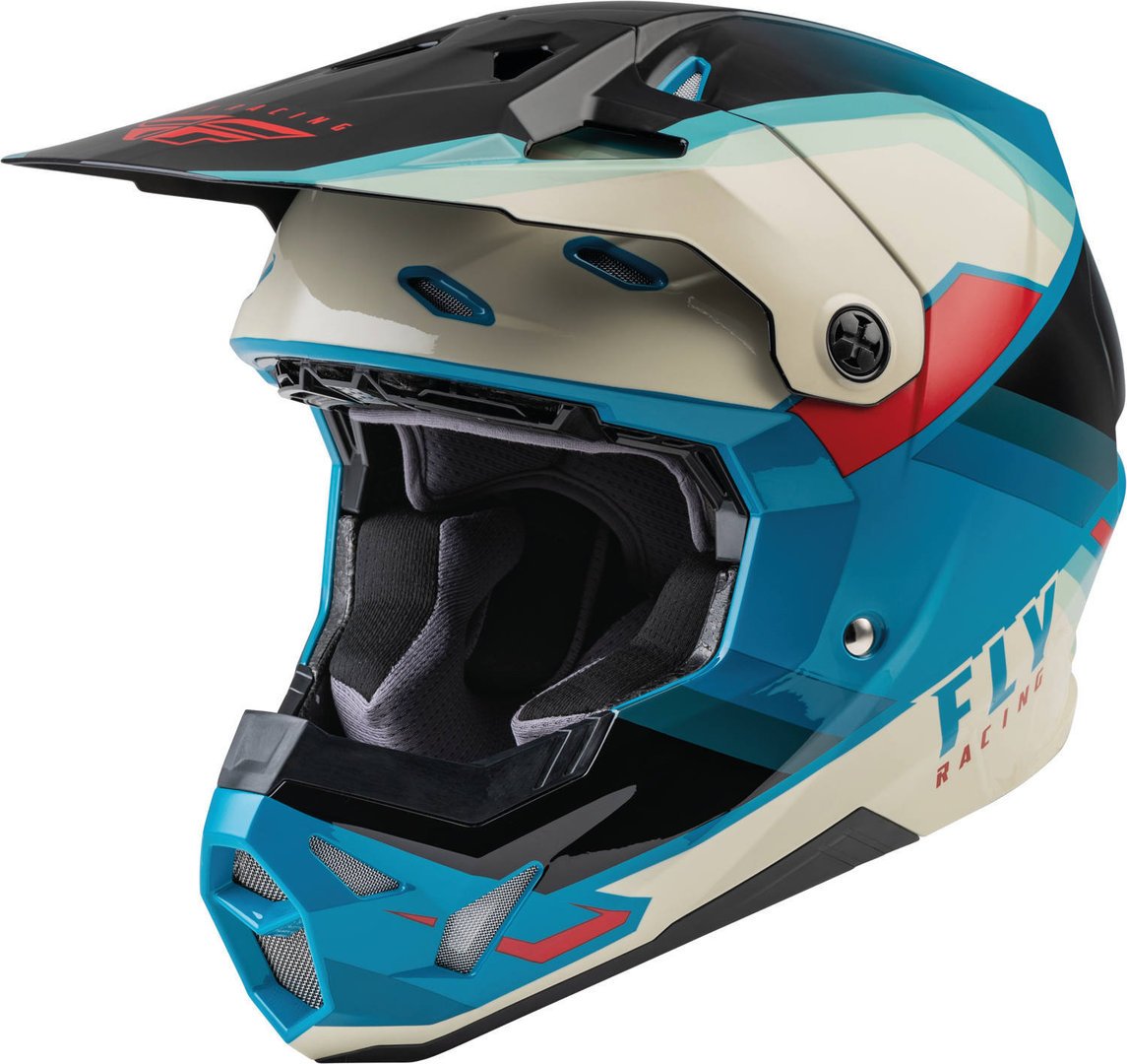 FLY Racing Formula CP Rush Motocross Helmet, Black/White/Blue