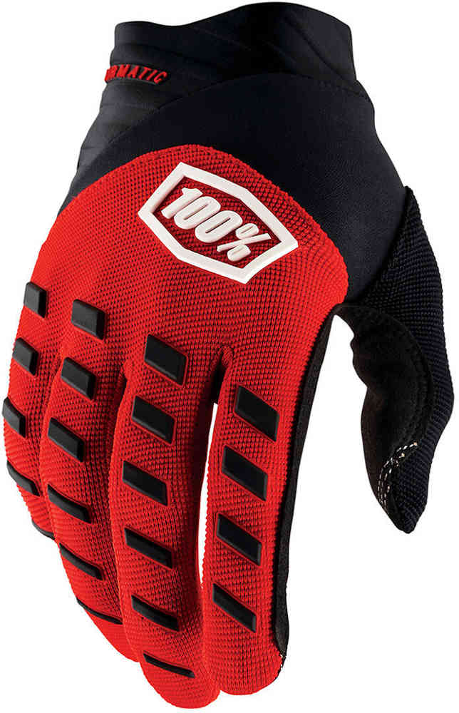 100% Hydromatic WP Youth Cycling Gloves, Red/Black