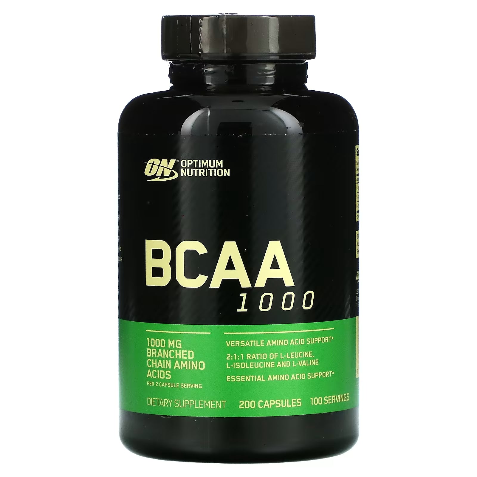 Optimum Nutrition BCAA 1000 500 مجم، 200 كبسولة