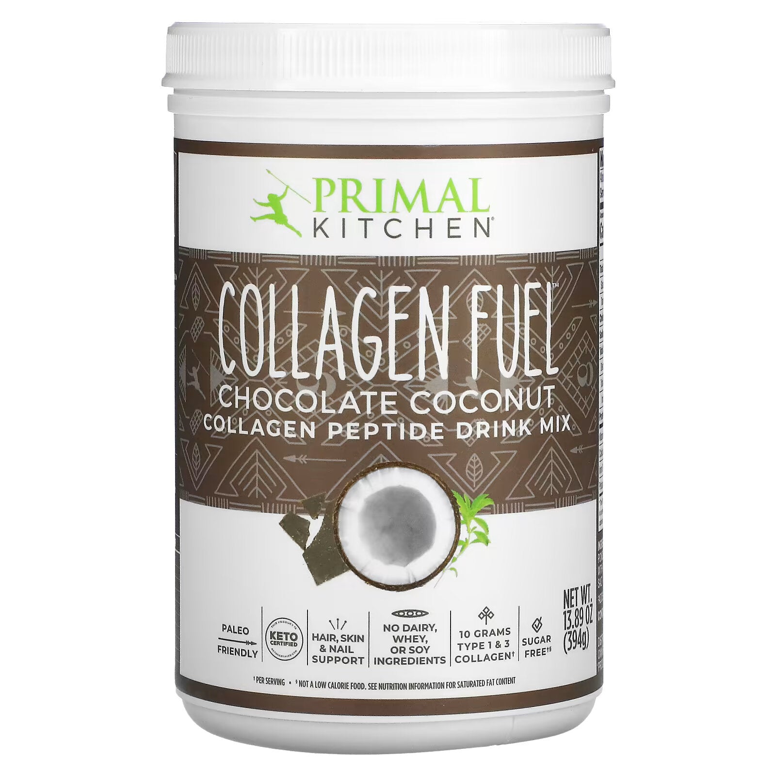 Primal Kitchen, Collagen Fuel, Chocolate &amp; Coconut, 13.89 أونصة (394 جم)