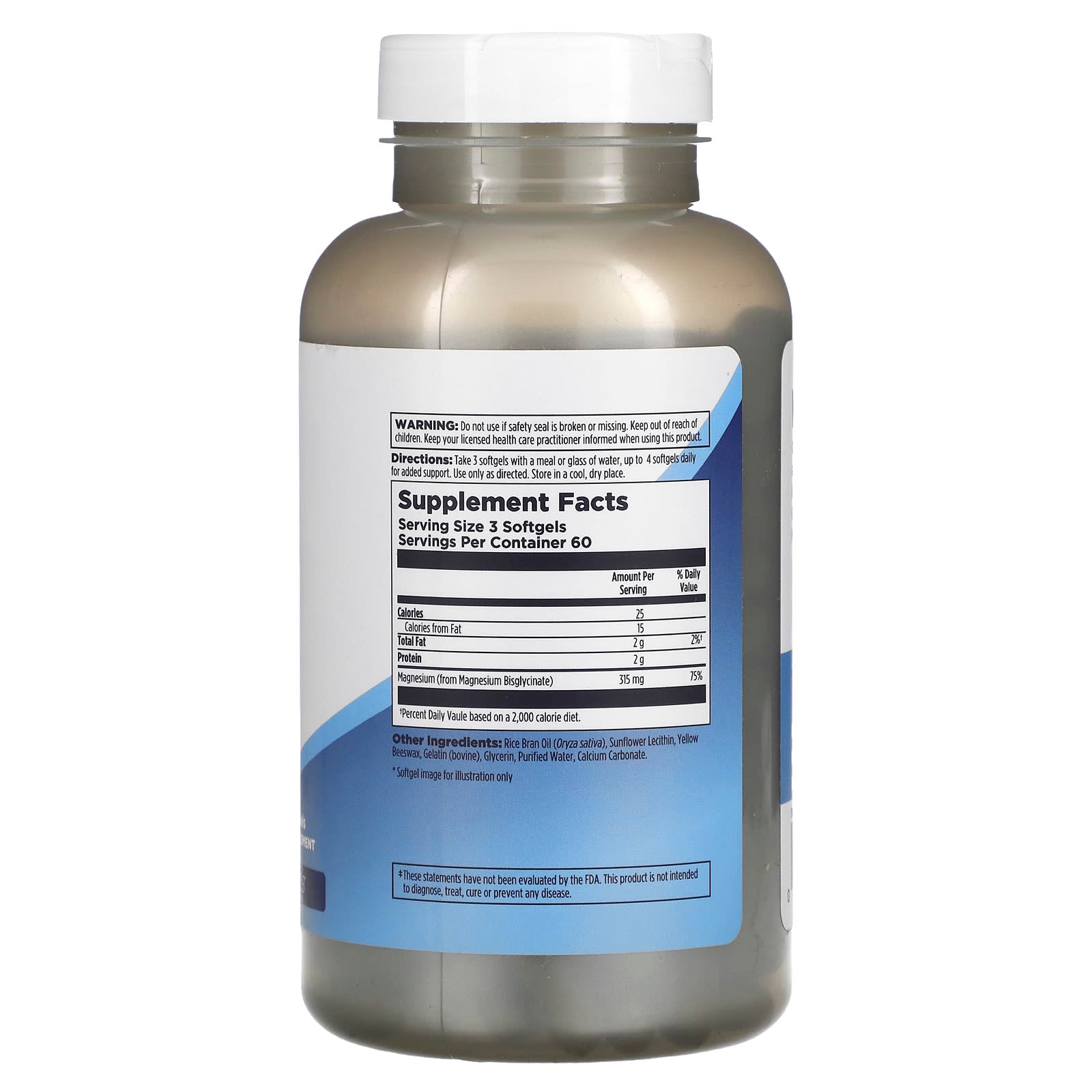 High Absorption Magnesium Glycinate, 180 KAL Softgels