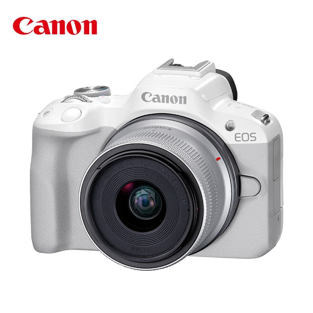 Camera Canon EOS R50 Single RF-S18-45, white