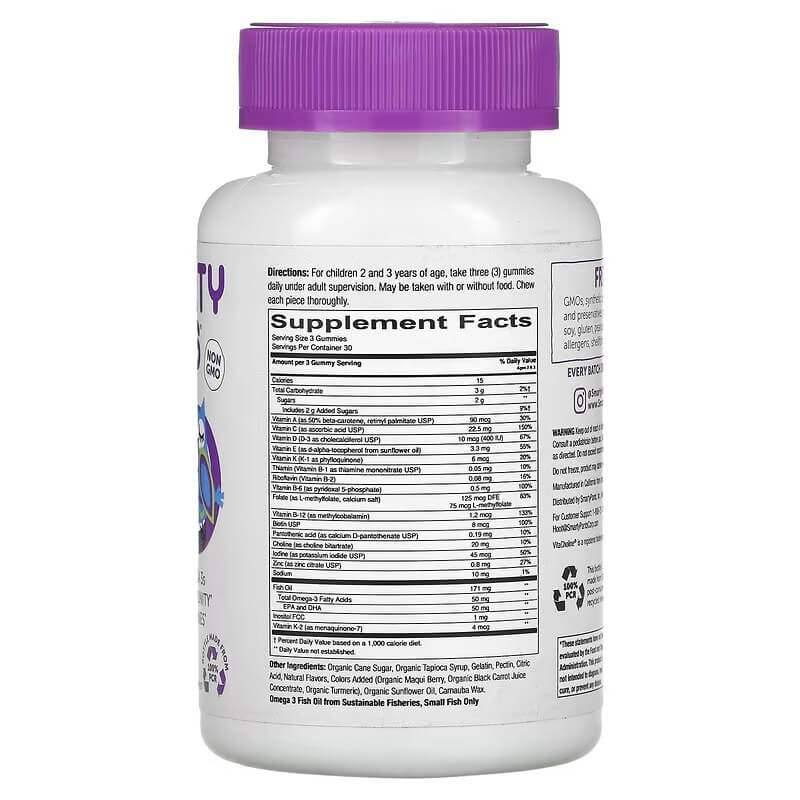 Children's Multivitamin & Omega-3 SmartyPants, 90 Gummies