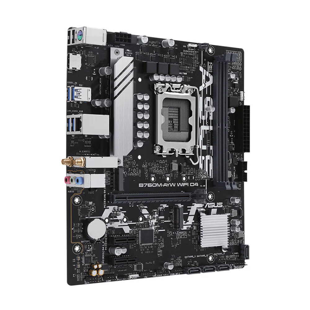 لوحة أم Asus B760M-AYW، LGA1700، واي فاي، DDR4