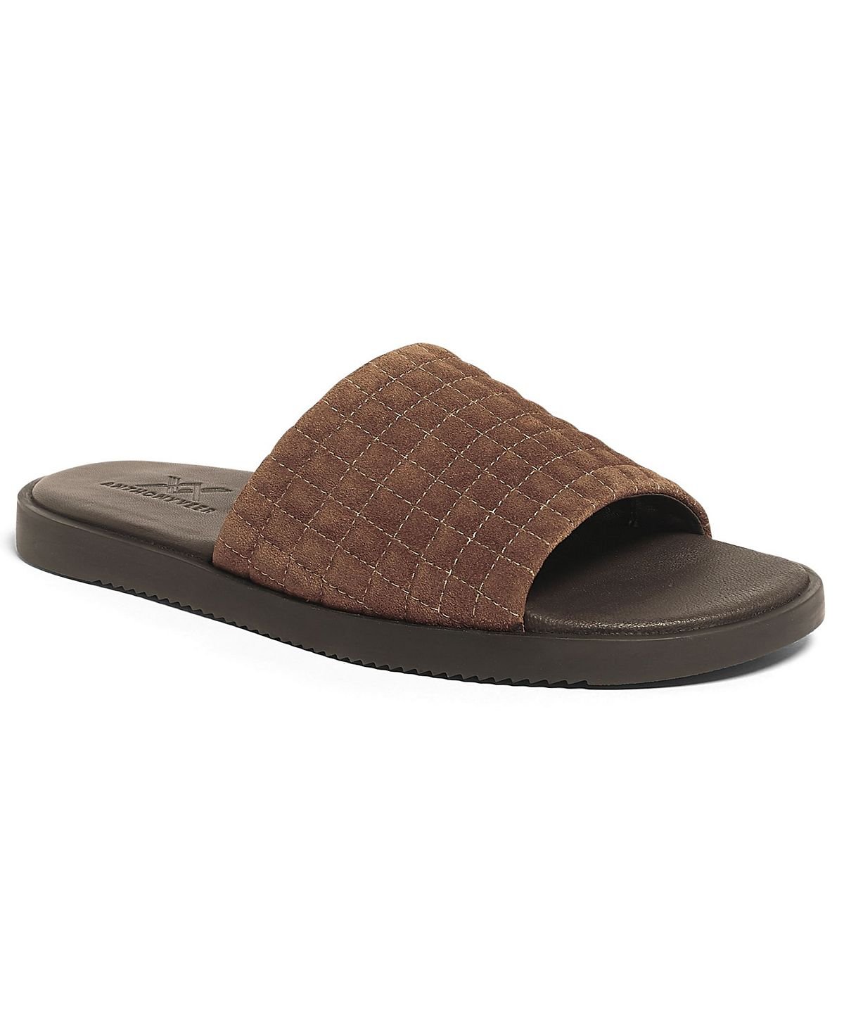 Anthony Veer Men's Miami Suede Comfort Slip-On Slides, Brown