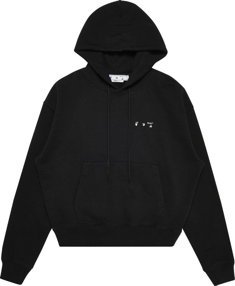 Off-White Caravag Paint Over Hoodie 'Black', black