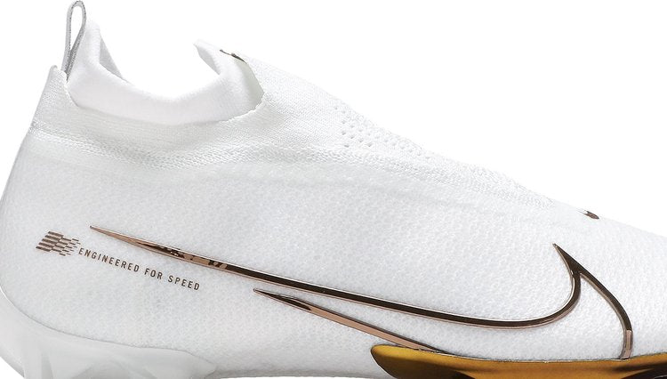 Nike Vapor Edge Elite 360 Flyknit 'White Metallic Gold' Cleats, White