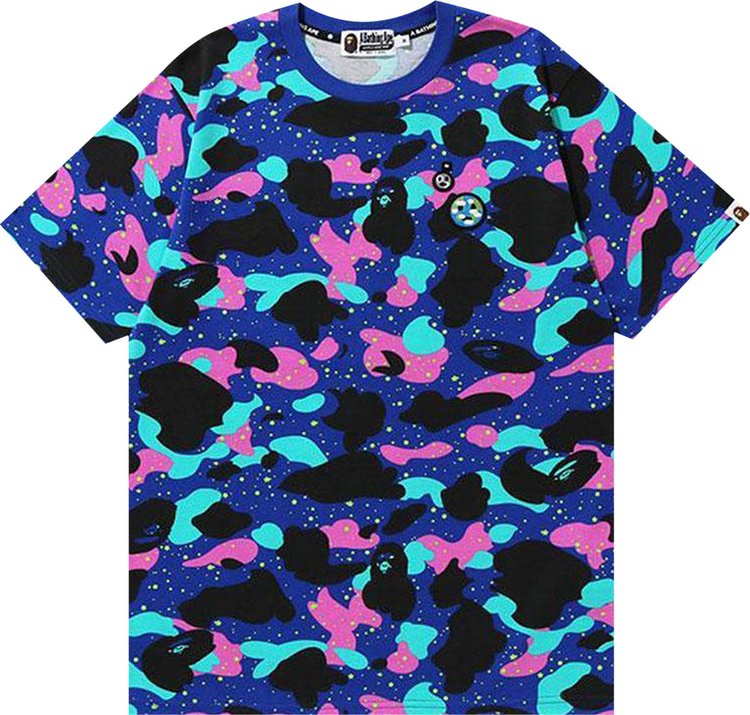 BAPE x Kid Cudi Camo Tee 'Navy' Multicolor