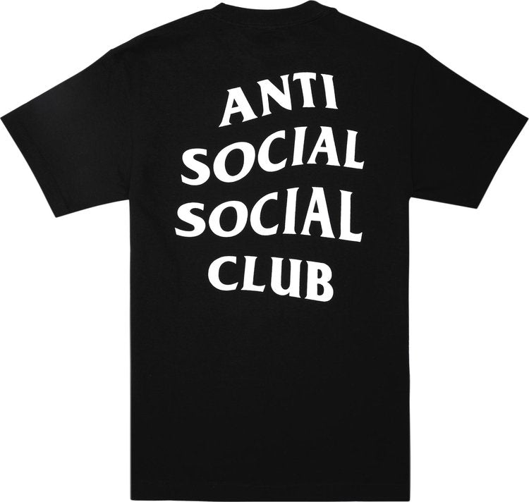 تي شيرت بشعار Anti Social Social Club 2 باللون الأسود، أسود