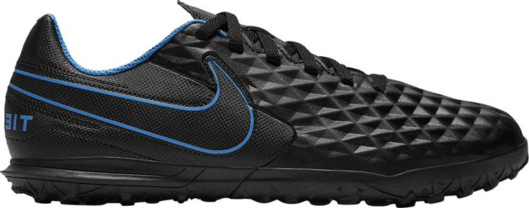 حذاء Nike Tiempo Legend 8 Club TF PS 'Black Light Photo Blue' باللون الأسود