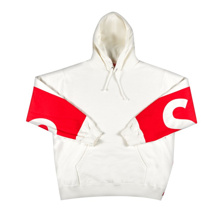 سويت شيرت Supreme Big Logo Hooded Sweater 'White'، أبيض