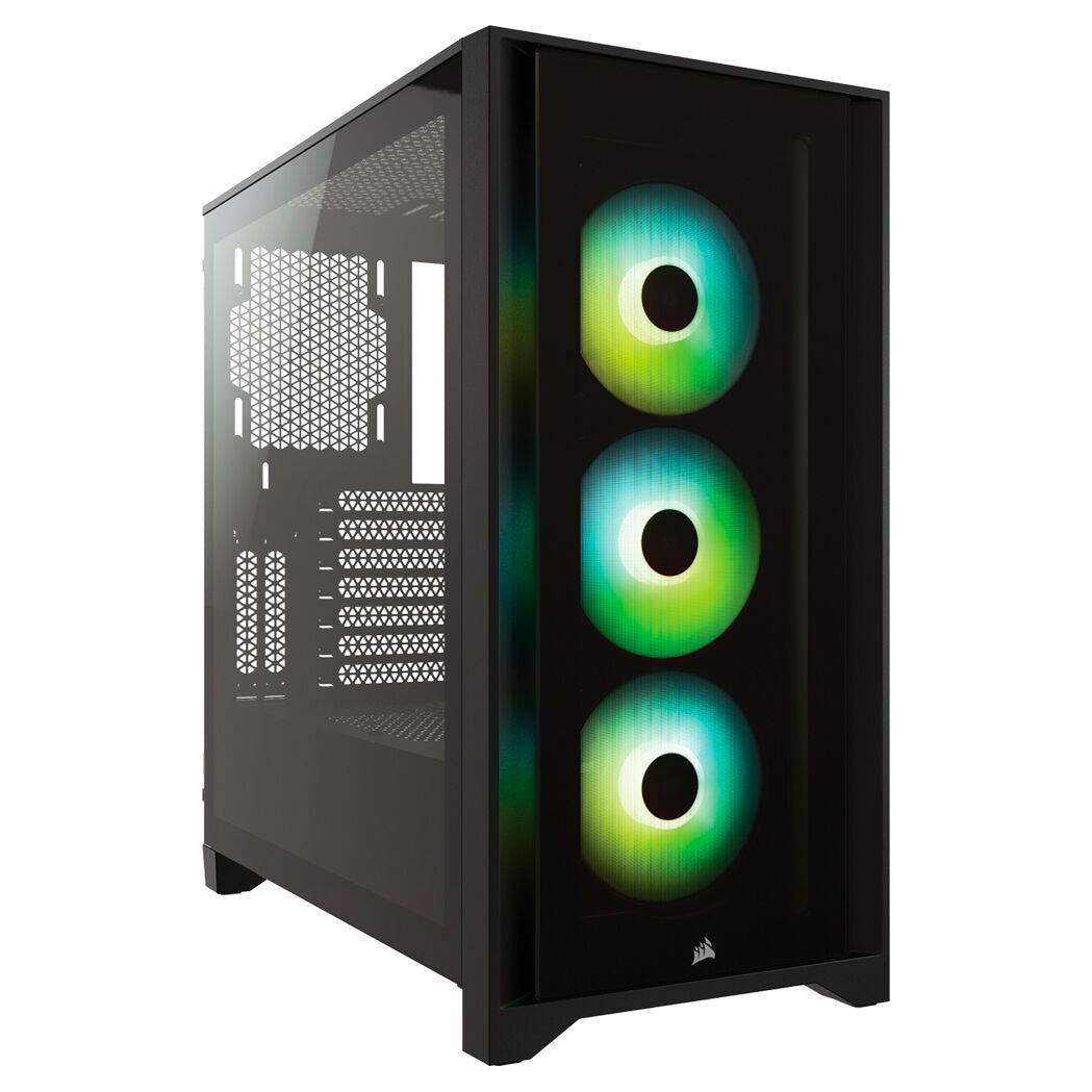 Corsair iCUE 4000X RGB ATX Tempered Glass Case, Mid Tower, Black, CC-9011204-CN