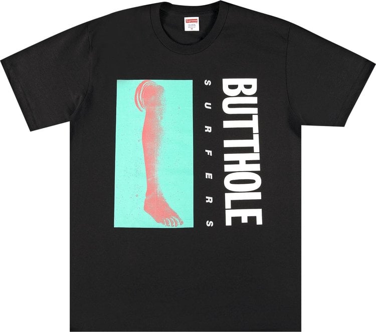 تي شيرت Supreme x Butthole Surfers Leg Tee باللون الأسود