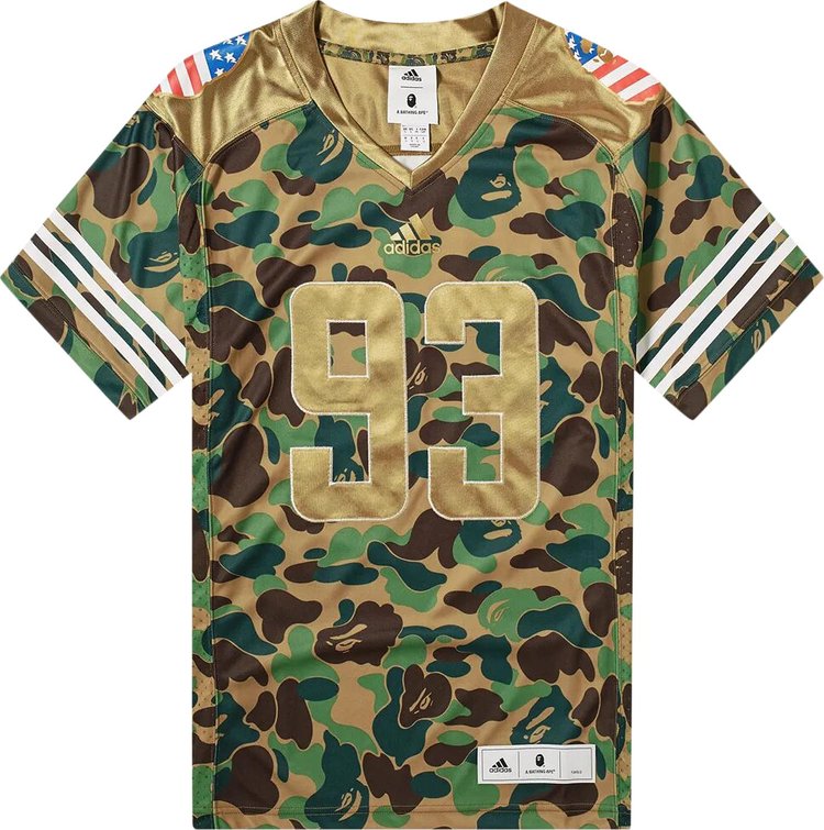 تي شيرت BAPE x adidas SB Jersey 'Green' باللون الأخضر