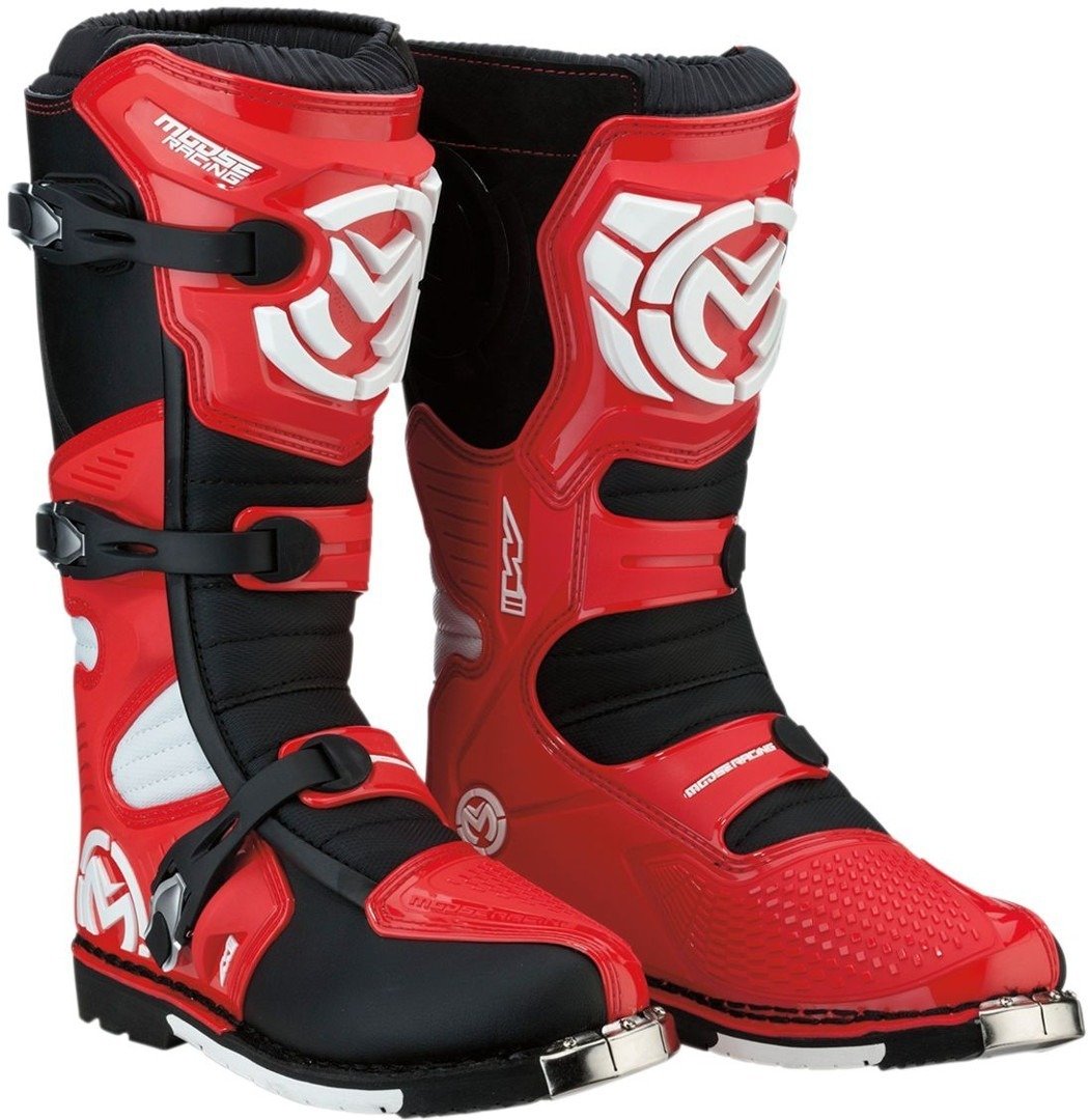 Moose Racing M1-3 MX Sole Motocross Boots Red/Black