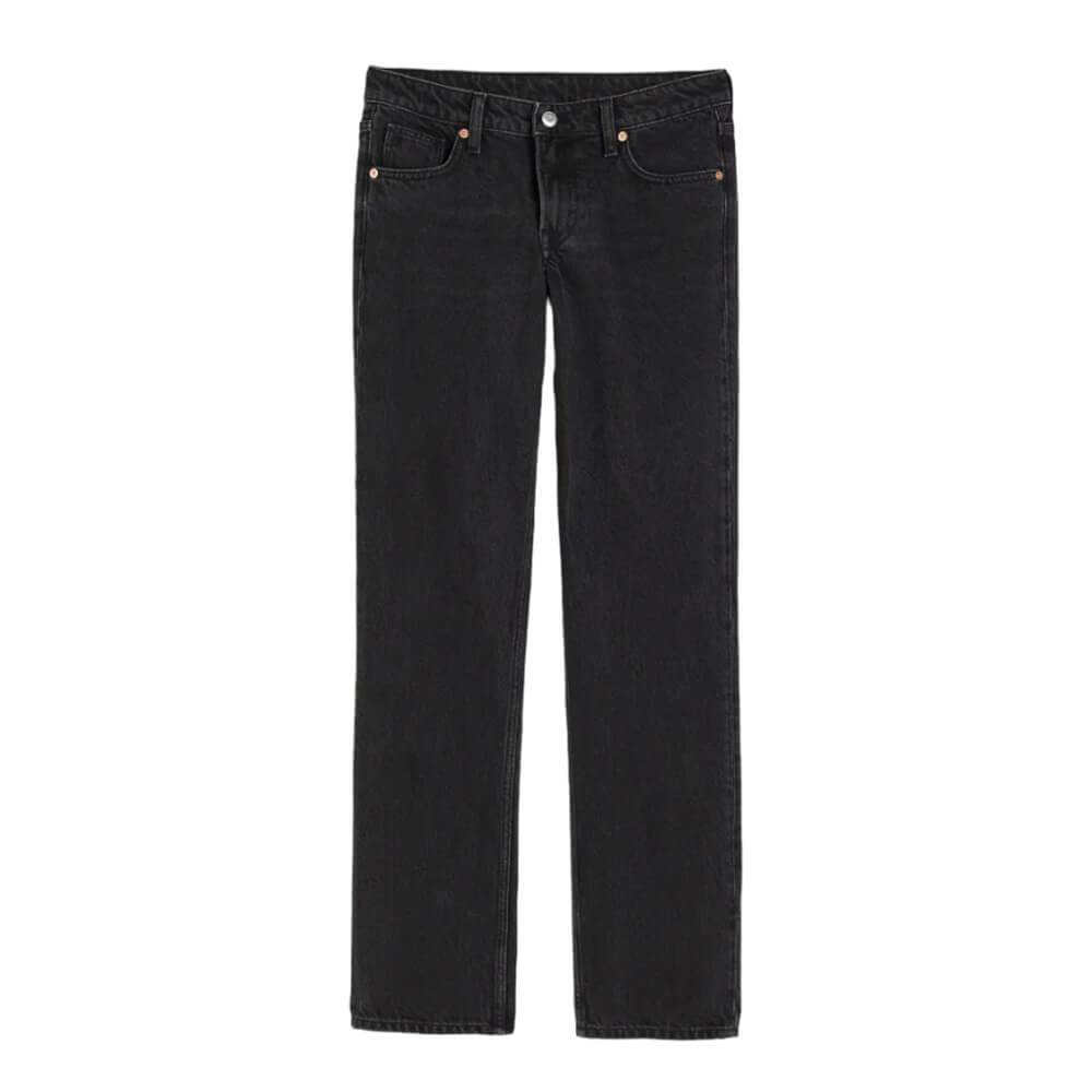 H&M Straight Low jeans, black