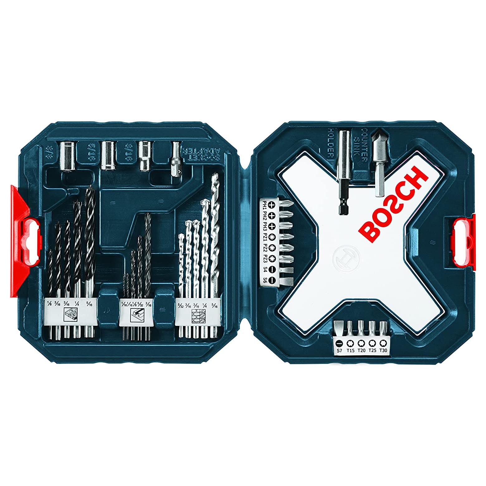 Set of drills and bits Bosch MS4034, 34 pcs.