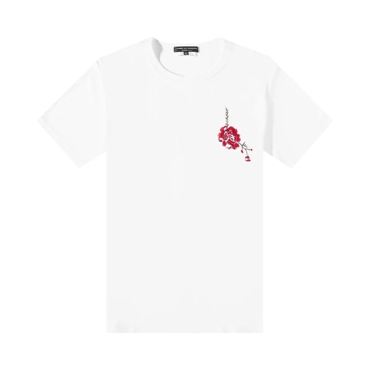 Comme des Garçons Homme Plus Jersey Embroidery Pattern D T-Shirt 'White', White