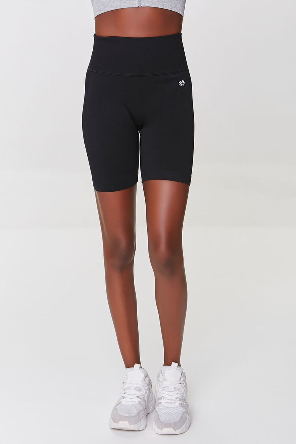 Forever 21 Seamless Active High Rise Biker Shorts, Black