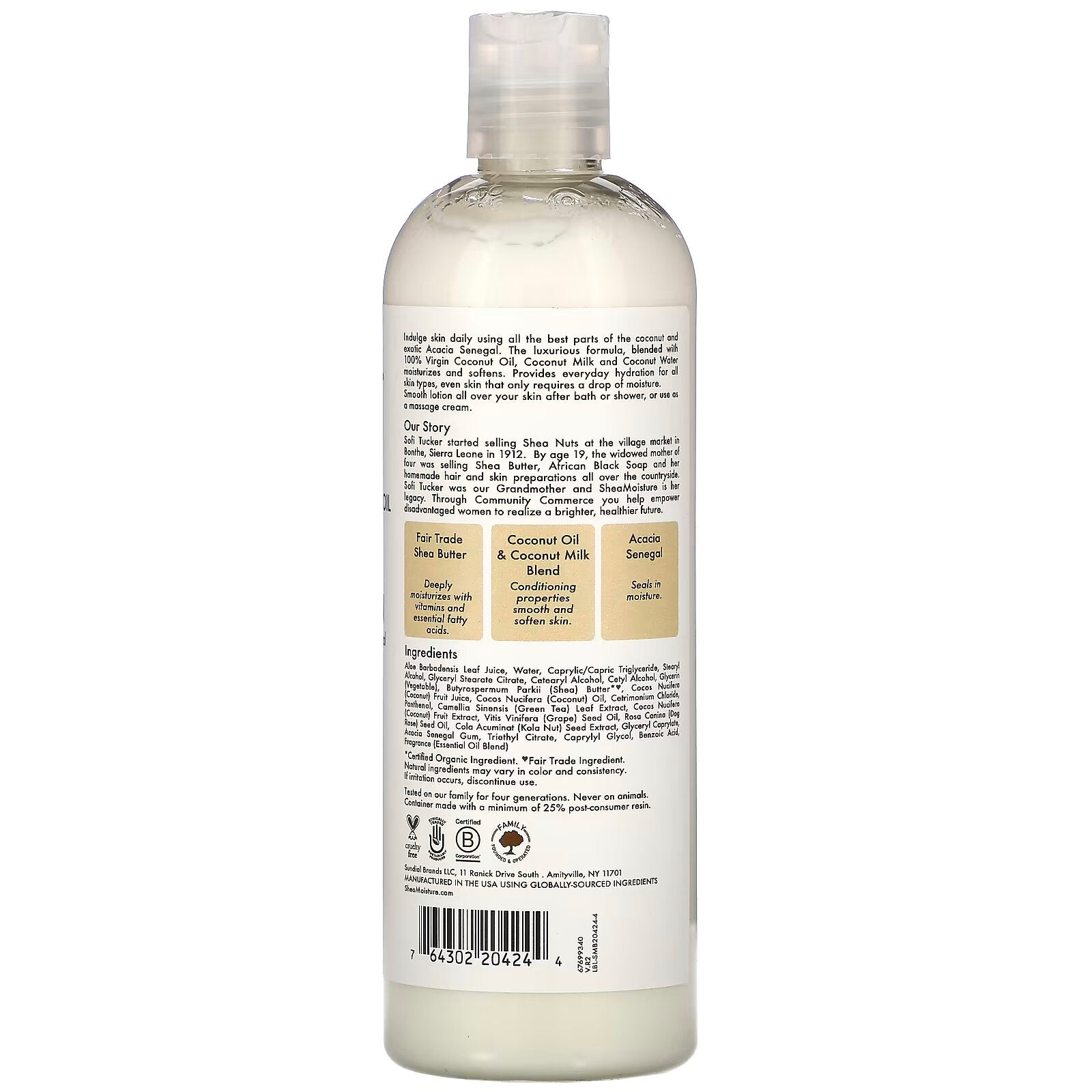 SheaMoisture, 100% Virgin Coconut Oil Daily Moisturizing Body Lotion, 384 ml (13 fl oz)