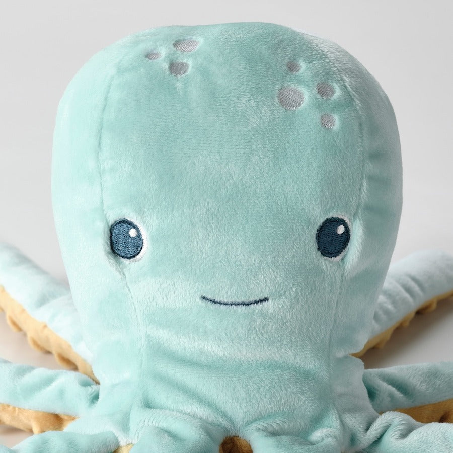 Soft toy with LED night light Ikea Blavingad Octopus, turquoise