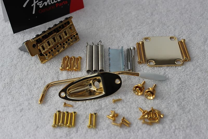 FENDER Stratocaster GOLD 2 1/16" Strat Hardware Kit - NEW Strat Hardware