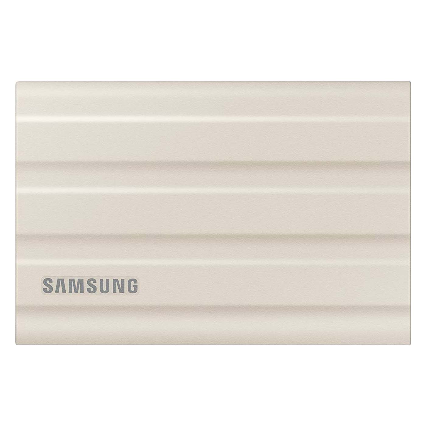 محرك أقراص SSD خارجي Samsung T7 Shield، سعة 2 تيرابايت، بيج