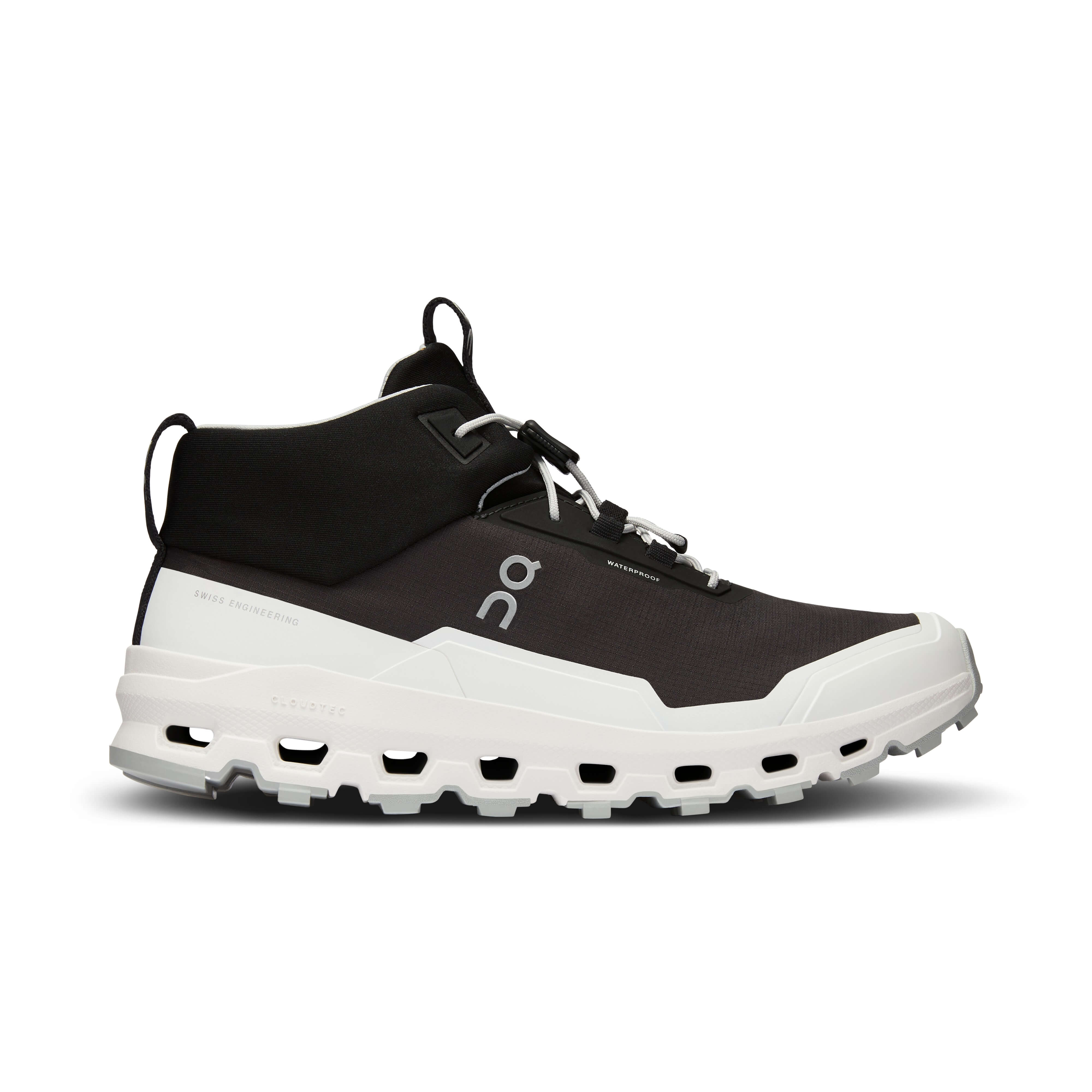 Teen boots On Cloudhero Mid Waterproof Kids, black/white