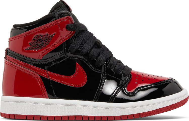 Air Jordan 1 Retro High OG PS Patent Bred, red