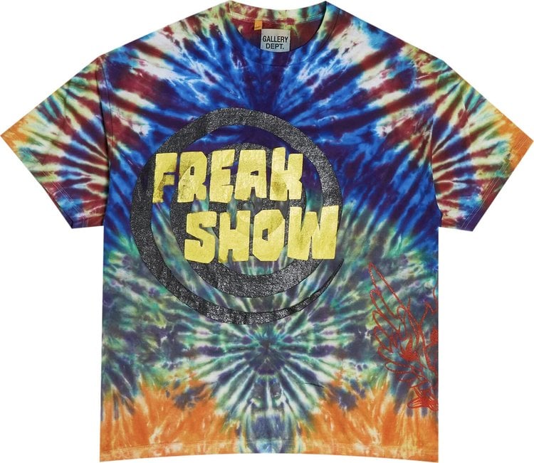 تي شيرت من مجموعة Gallery Dept. Freak Show Tie Dye Tee "متعدد الألوان"، متعدد الألوان