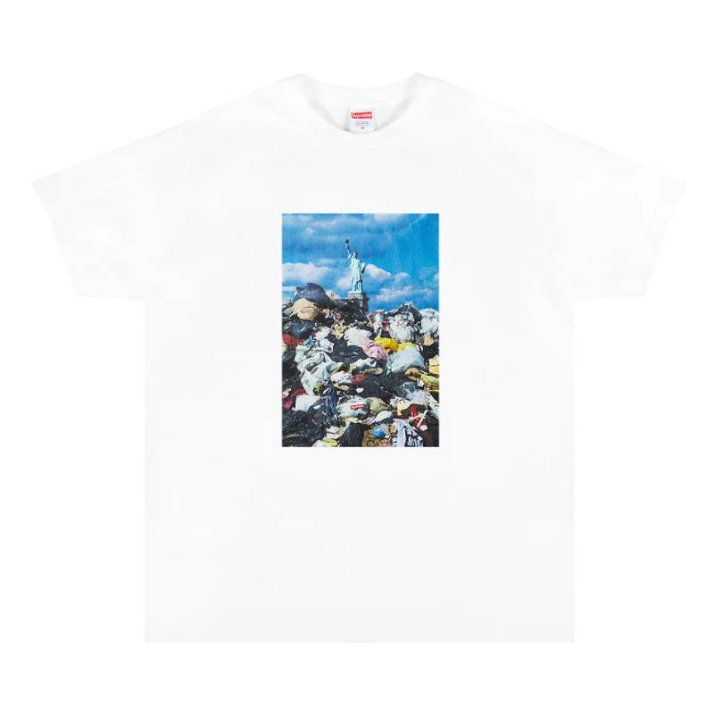 تي شيرت Supreme Trash باللون الأبيض