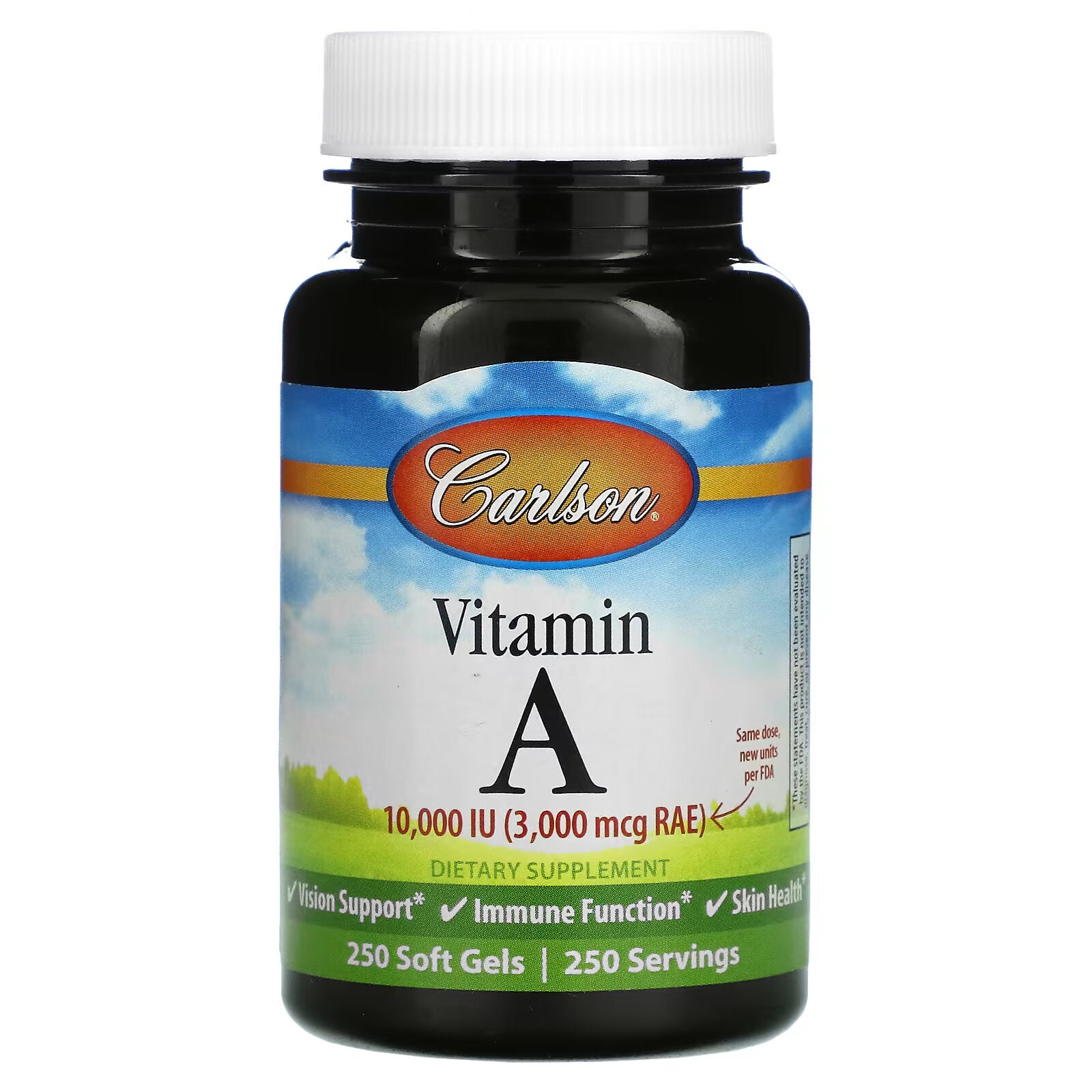 Carlson, Vitamin A, 10,000 IU, 250 Softgels