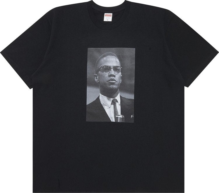 تي شيرت Supreme Malcolm X باللون الأسود