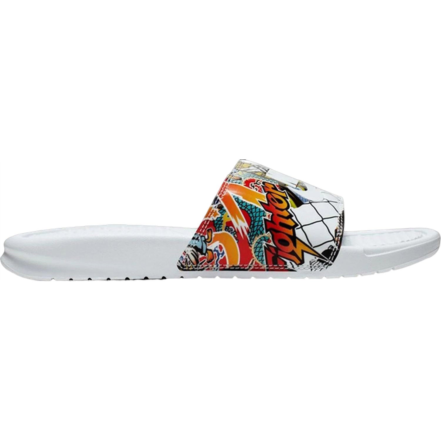 شبشب Nike Wmns Benassi JDI Print، أبيض/متعدد الألوان