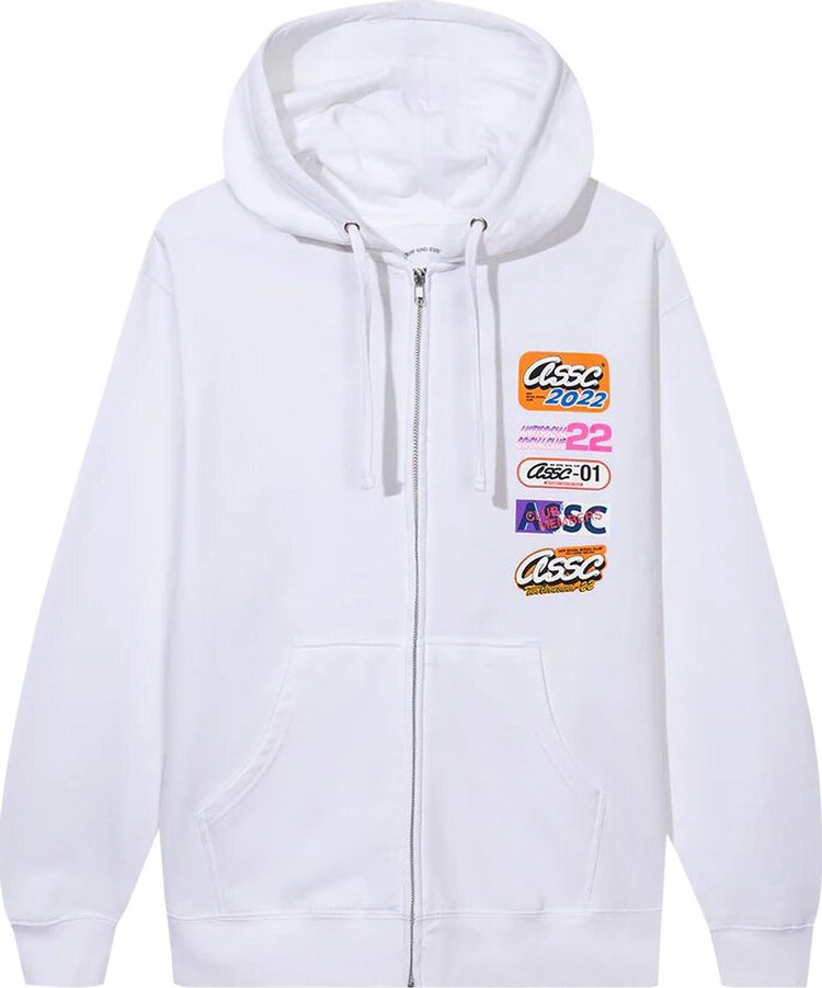 Anti Social Social Club Hot Nights Zip Hoodie White