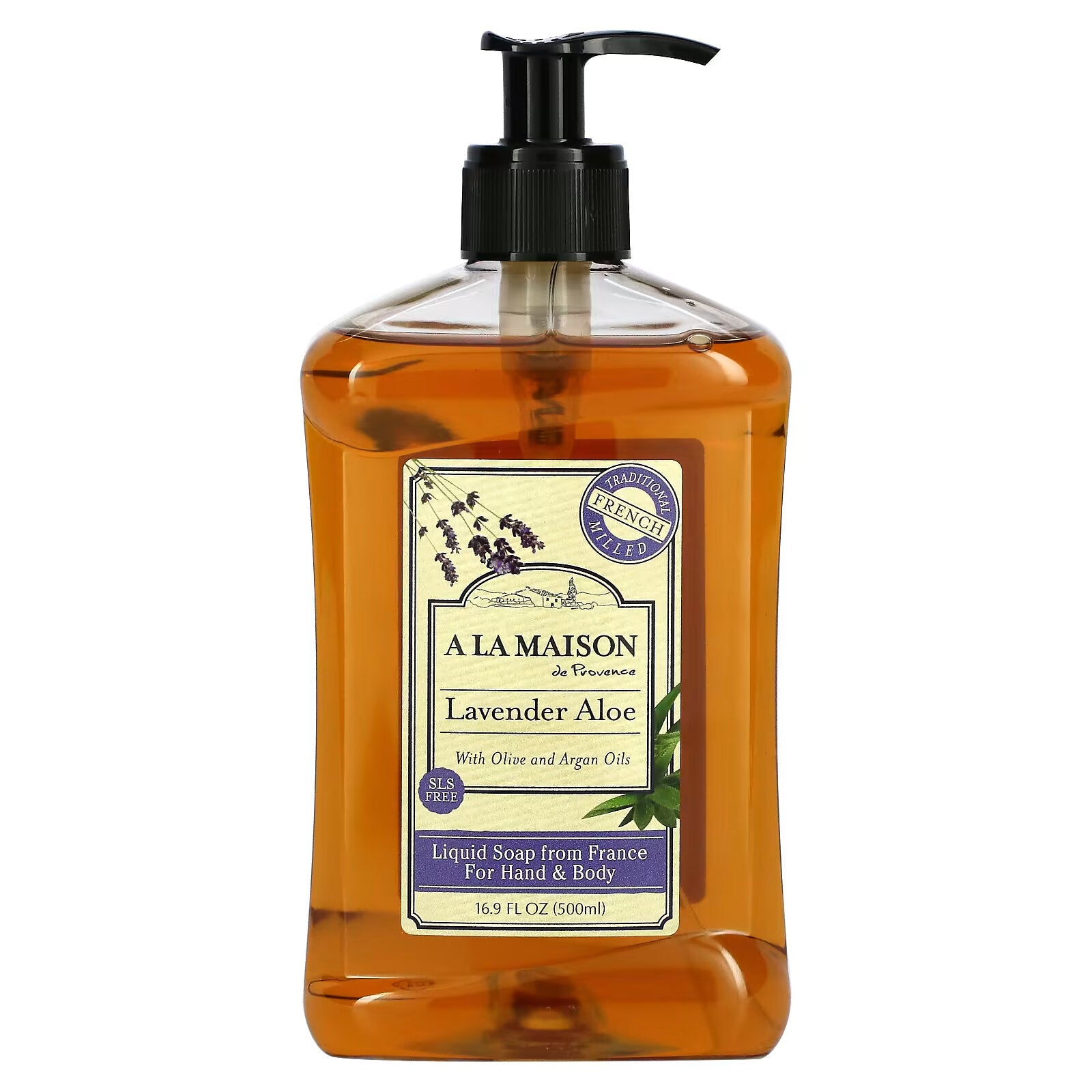 A La Maison de Provence, Liquid Hand & Body Soap, Lavender & Aloe, 16.9 fl oz (500 ml)