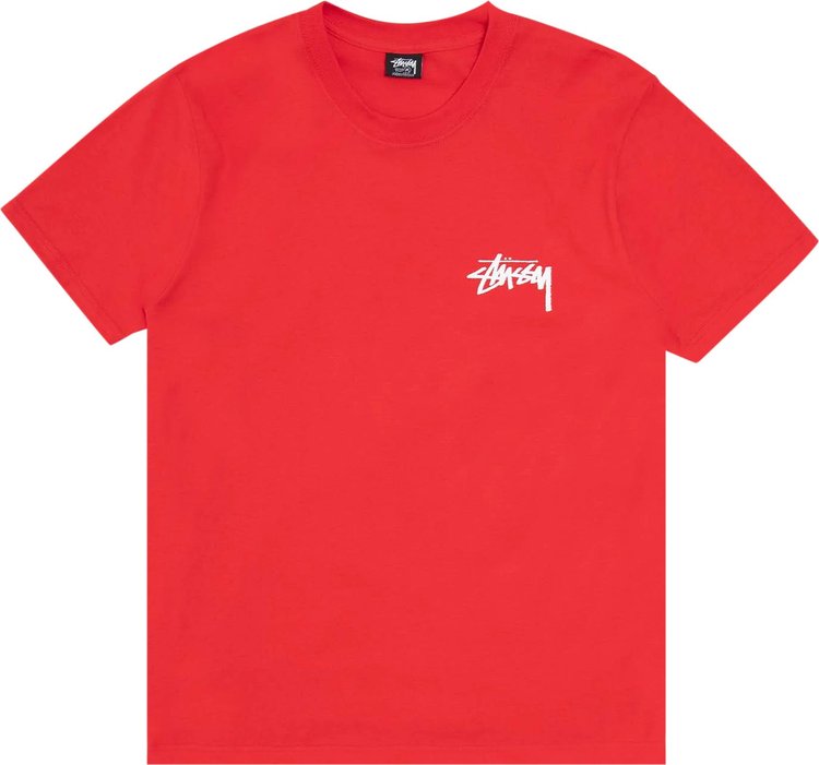 Stussy Fuzzy Dice Tee 'Red', red