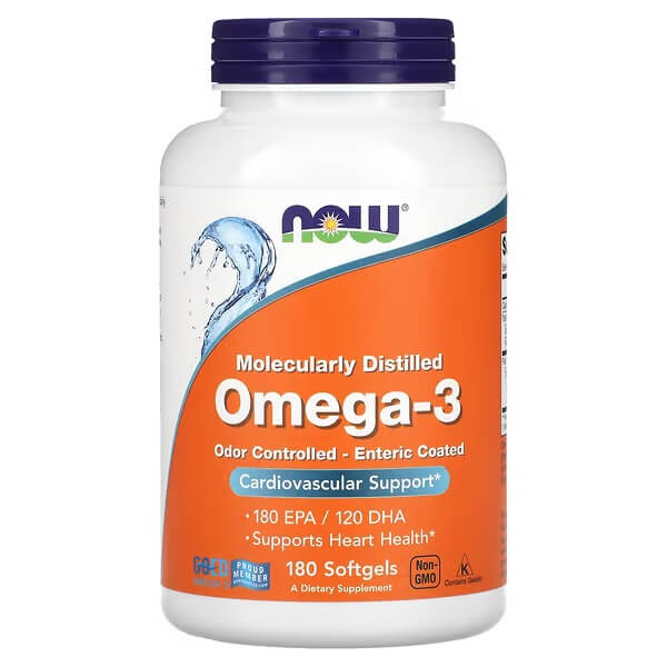 Omega-3 Now Foods 180 EPA/120 DHA, 180 capsules