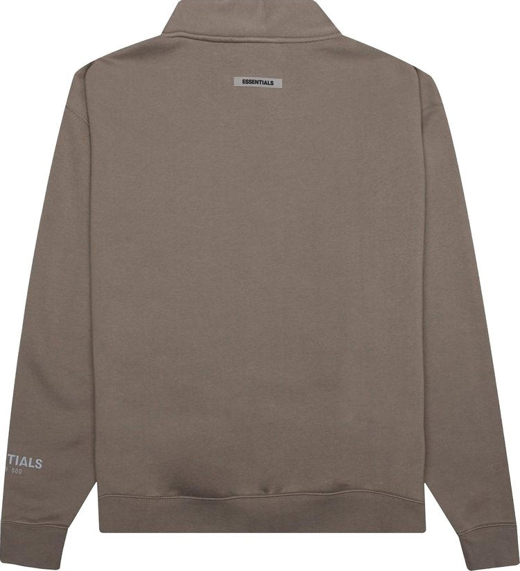 Fear of God Essentials Half Zip Sweatshirt 'Taupe', brown