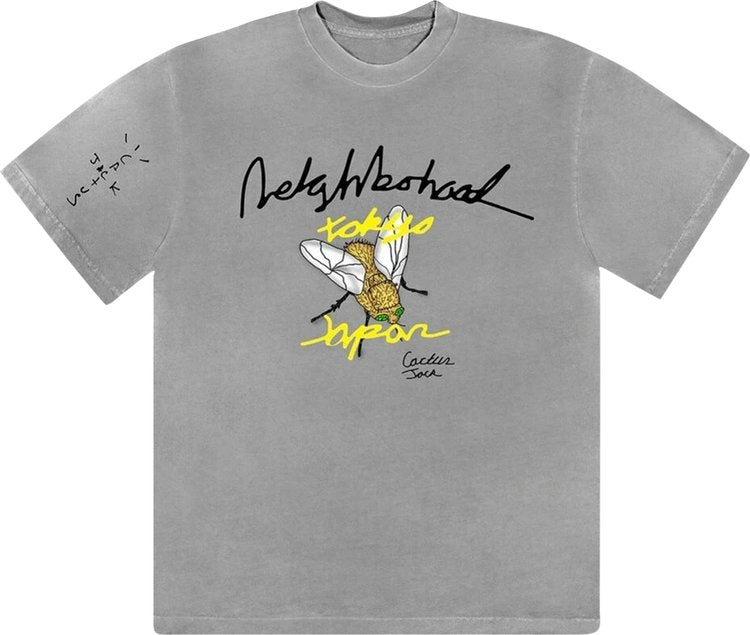 Cactus Jack by Travis Scott x Neighborhood Carousel T-Shirt 'Grey', Gray